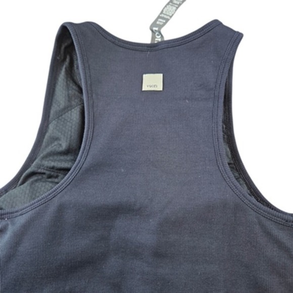 Vuori Tank Top Womens Small Black Ribbed Stretch Workout Athletic Shirt Gym - Picture 3 of 6